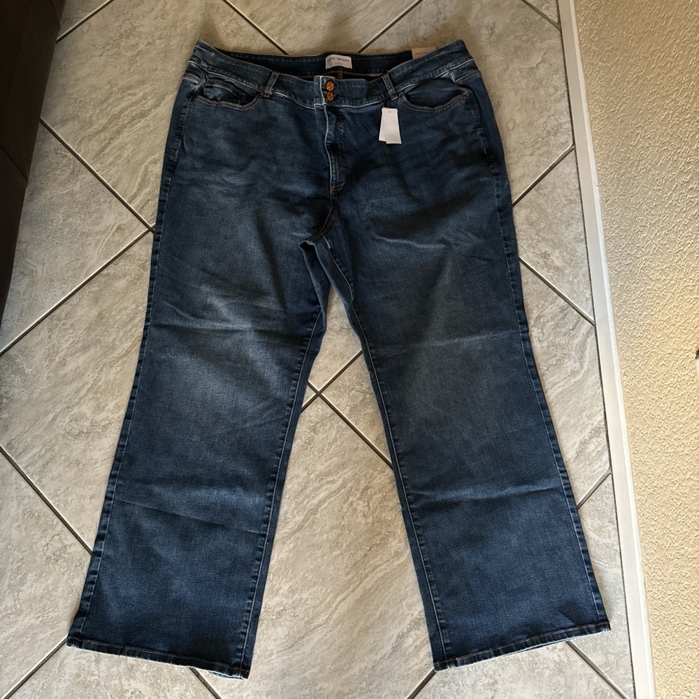 Blue denim tighter tummy boot jeans